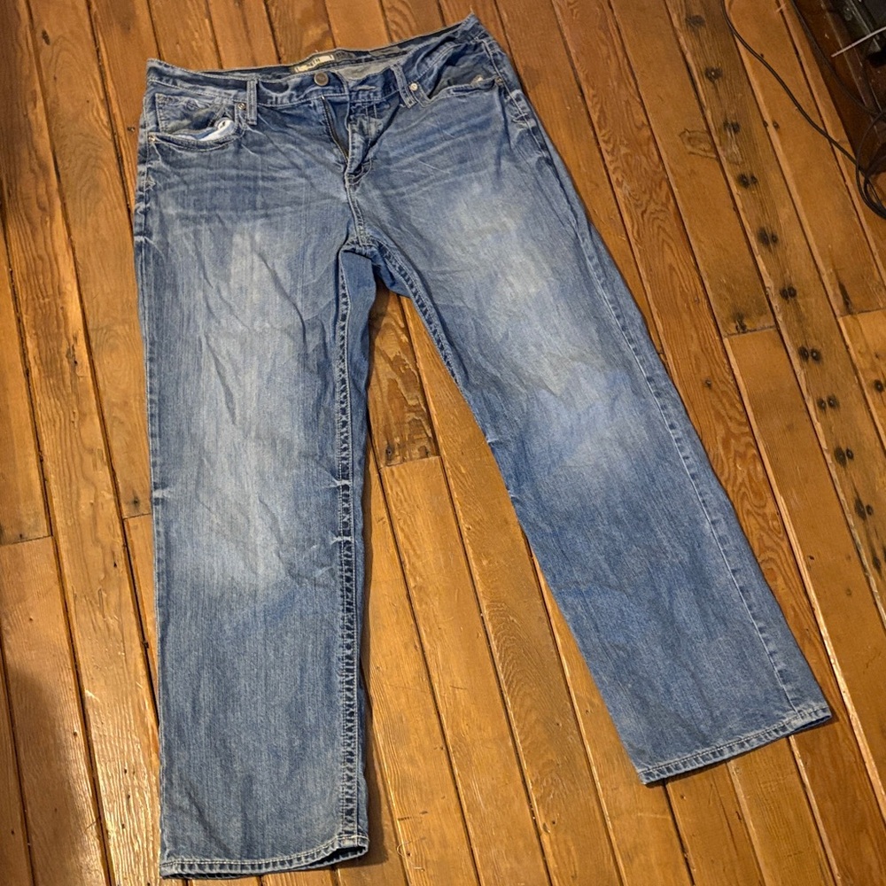 BKE Straight Fit Blue Jeans 40L